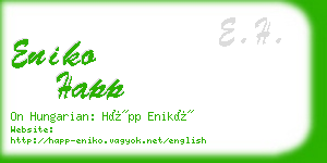 eniko happ business card